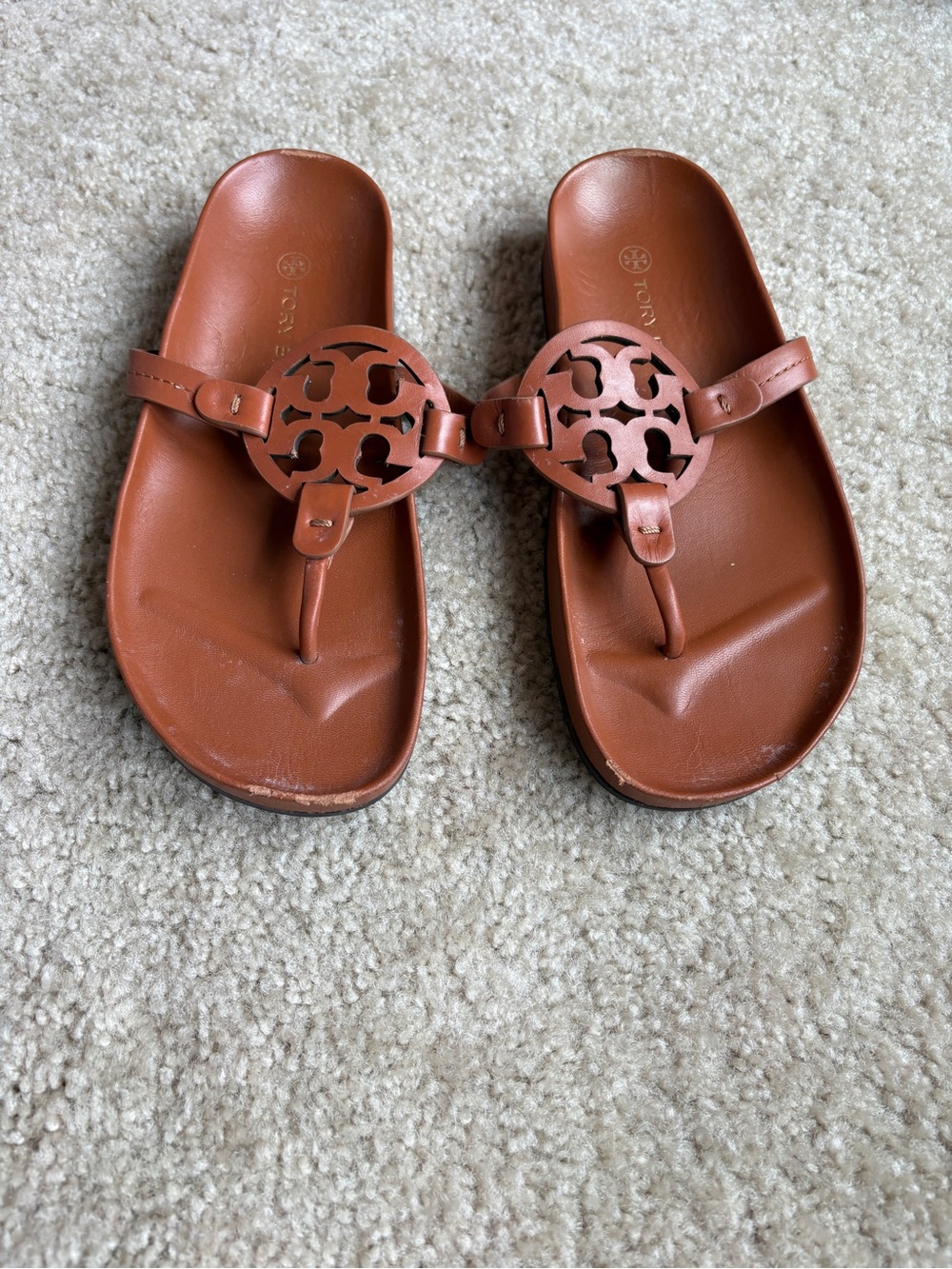 Tory Burch Miller Cloud Leather Sandals - Picture 3 of 4